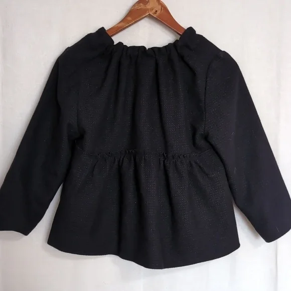 Simply Vera Black Tweed Swing Jacket Shrug Size 12 - Picture 5 of 8